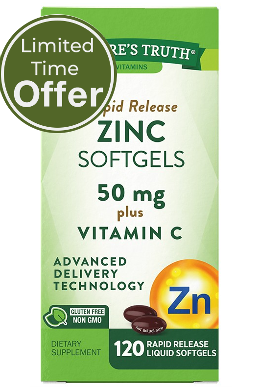 Zinc Softgels 50 mg plus Vitamin C - 120 Softgels Zinc Softgels 50 mg plus Vitamin C - 120 Softgels